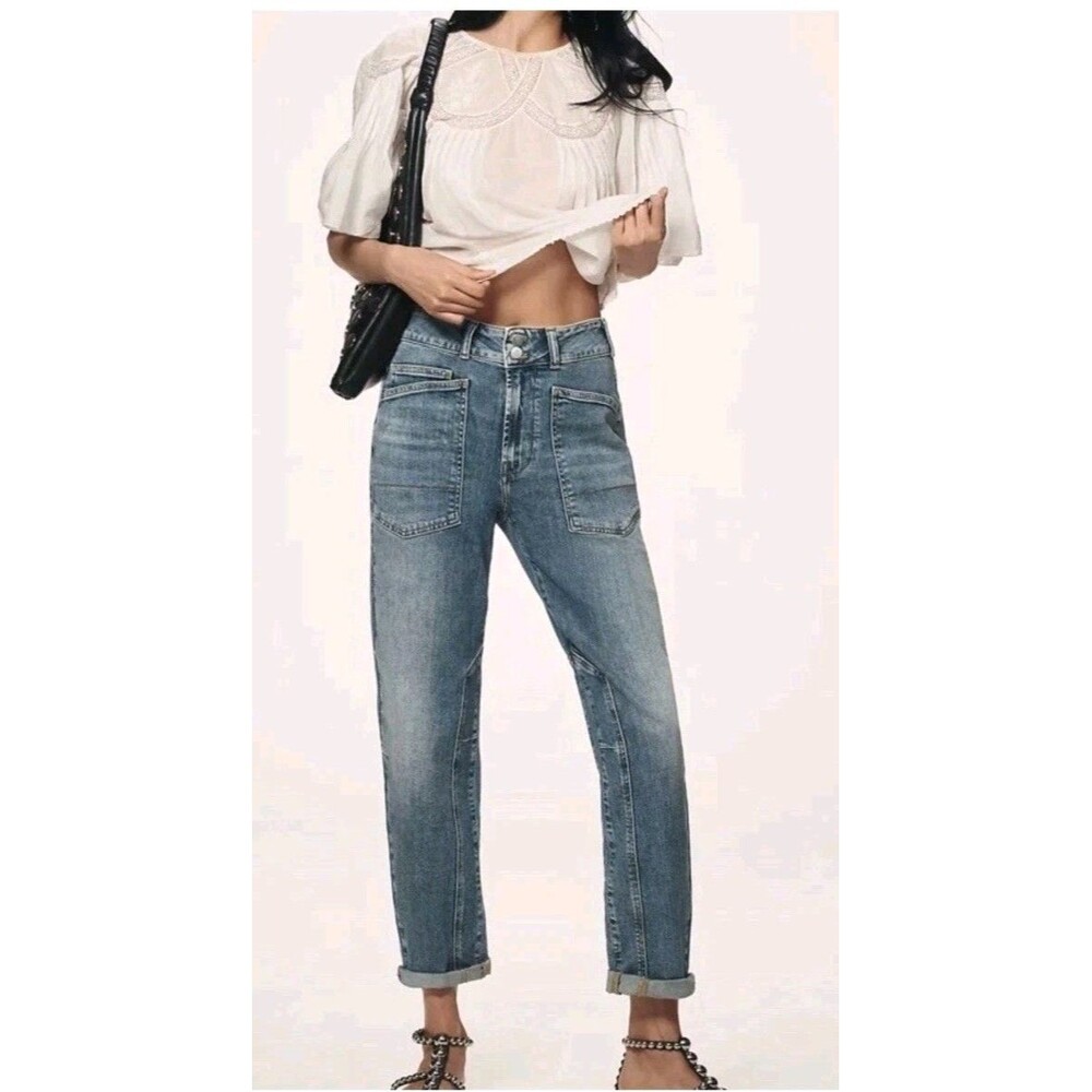 Anthropologie Pilcro In 30 The Wanderer Mid Rise Relaxed Jeans Lonnie Wash